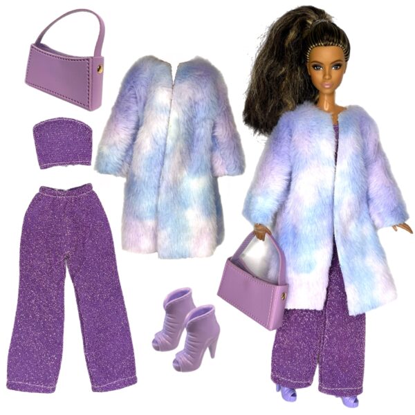 Eledoll Clothes Fashion Pack for 12 inch Fashion Doll LAVENDER MAGIC Set D2