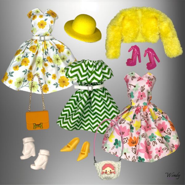 Eledoll Clothes Fashion Pack For 12” Fashion Doll WENDY Set