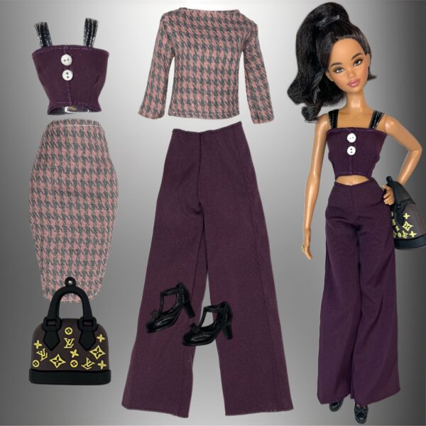 Eledoll Clothes Fashion Pack For 12” Fashion Doll SANGRIA Set