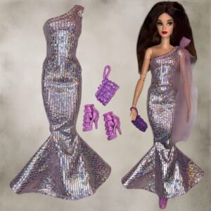 Eledoll Clothes Fashion Pack for 12 inch Doll Iridescent Mermaid Dress Set