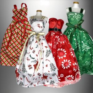 Eledoll Fashion Pack Clothes for 12 inch Fashion Doll 4 DRESSES Fashion Pack for 11.5 inch Doll Christmas CAROLERS Holiday