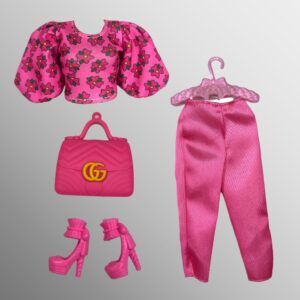 Eledoll Clothes Fashion Pack for 12 inch Doll PINK PINK Set