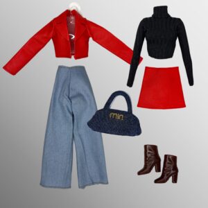 Eledoll Clothes Deluxe Fashion Pack for 12 inch Doll A Pinch of Red