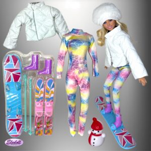 ASPEN ADVENTURE SKI & SNOWBOARD FASHION & ACCESSORY SET for 11.5" Fashion Doll